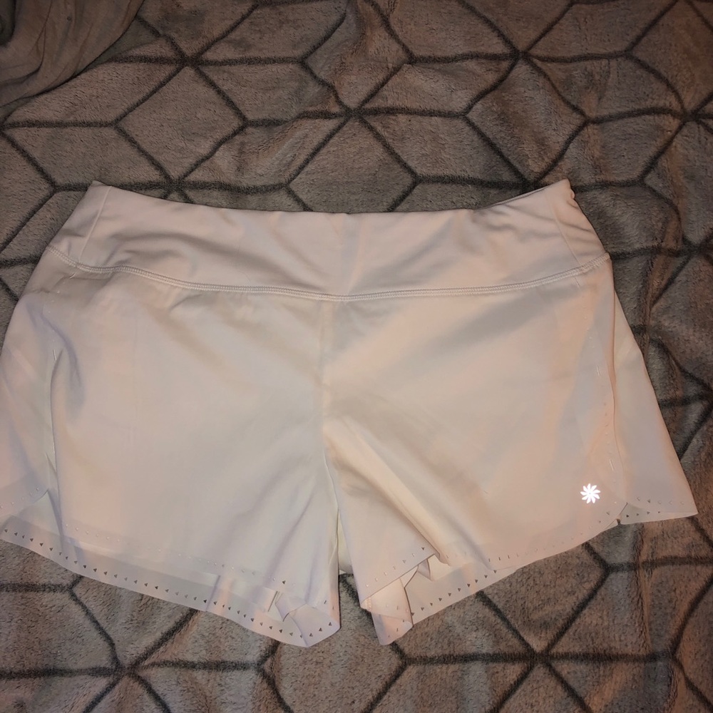 White athleta shorts